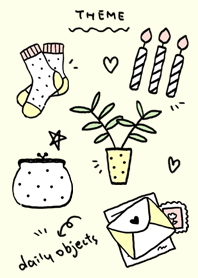 Hand drawn daily objects