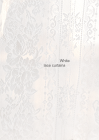 White lace curtains