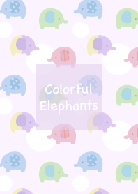 色彩繽紛的大象