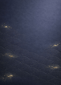 開運｜藍の青海波 ゴールドきらめき#5