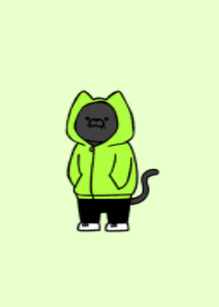 Hoodie black cat.(2-04)