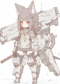 Super cute mechanical cat girl 12