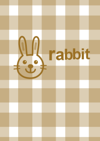 Simple rabbit and check from japan