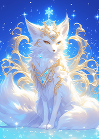 ⭐️尊貴閃耀冰雪白狐❤️