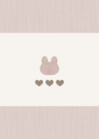 rabbit&heart.(pink beige)