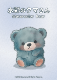 水彩畫小熊