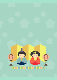 ひな祭りの日 青緑