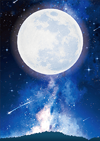 带来好运气✨满月和流星