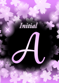 A-Initial-cherryblossoms at night-purple