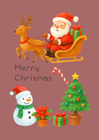 快樂的聖誕節(珊瑚粉橘)