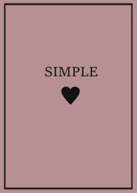 SIMPLE HEART =black pinkbeige=