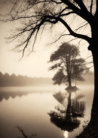 Misty tranquil lake fDDa17