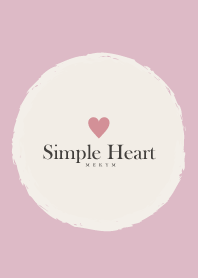 Simple Heart Dusky Pink -NATURAL- 8