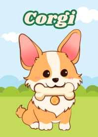 Adorable Corgi (Blue 05)