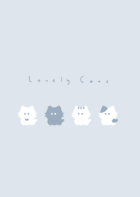 4 whisker cats/pale blue gray.