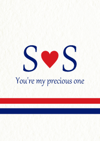 S&S イニシャル -Red & Blue-