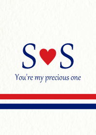 S&S Initial -Red & Blue-