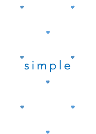 simple heart. blue and white.