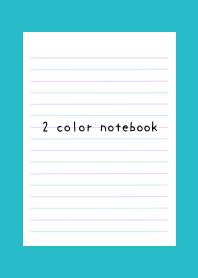 2 COLOR NOTEBOOKj-PURPLE&GREEN-TURQUOISE