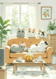 Cute Kitten in a Cozy Room V.16