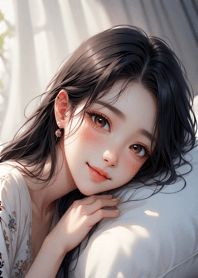 Comfortable sunny day - cute girl 79D5