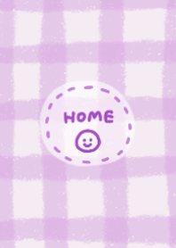 Crayon cute plaid pattern (purple)