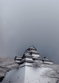 A castle in winter snow 81CEE3