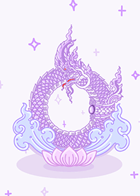บ่วงนาคบาศ พญานาค สีม่วง