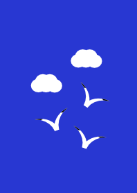 かもめと雲と空