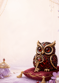 Scarlet Onyx Owl Key Fortune