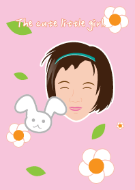 可愛的小女孩跟他的好朋友