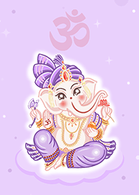 พระพิฆเนศ สีม่วง-มูเตลู ร่ำรวย