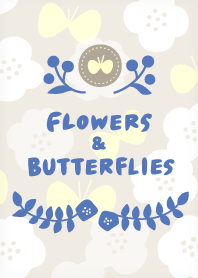 Butterflies and flowers