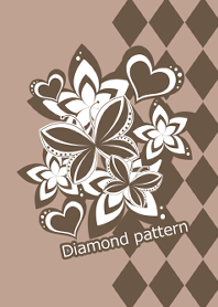 Chic diamond pattern -Brown-
