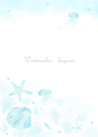 水彩絵具＊貝殻＊ヒトデ＊海月