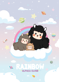 Alpaca Rainbow Cloud Pastel
