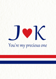 J&K イニシャル -Red & Blue-