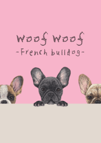 Woof Woof - French bulldog - SWEET PINK