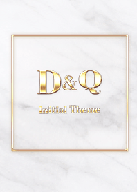 [ D&Q ]  Initial Theme Gold White
