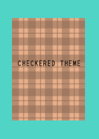 DUSTY ORANGE CHECKERED THEME/EMERALD