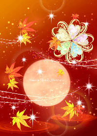 運気アップ♥️黄金クローバーと中秋の名月