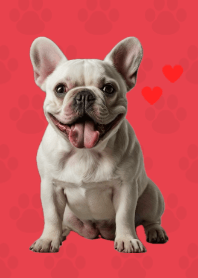 French Bulldog Theme Red 03