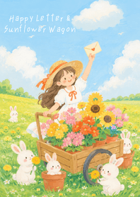 Happy Letter & Sunflowe...