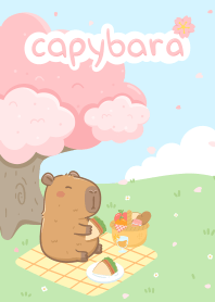 Picnic with capybara