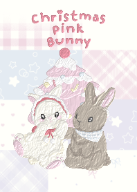 Christmas pink bunny