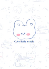 กระต่ายน้อยน่ารัก : สีน้ำเงิน
