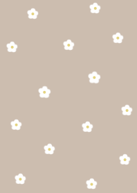 flower pattern =beigebrown=
