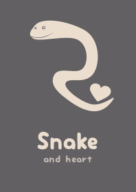 Snake & heart Slate gray