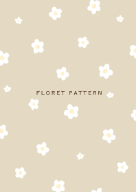 Floret Pattern  - 02-03 Beige Red Ver.a
