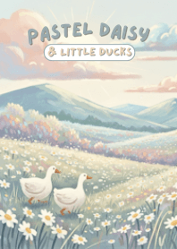 เป็ดน้อยในทุ่งเดซี่สีพาสเทล